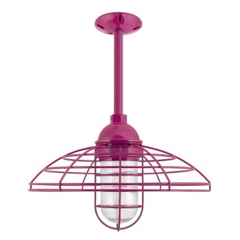 16" Blue Collar LED, 490-Magenta, RIB-Ribbed Glass