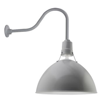 18" Wilcox Uplight, 800-Industrial Grey, G24 Gooseneck Arm