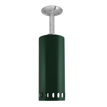Venice LED Stem Mount Pendant, 300-Dark Green, Oval Slots, Mounting in 975-Galvanized
