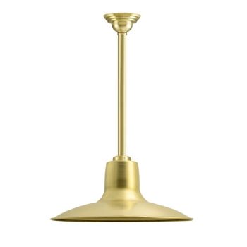 16" Dominion, 997-Natural Raw Brass, Decorative Canopy & Hex Cover