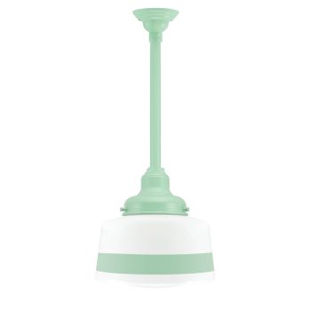Drum Stem Mount, 311-Jadite, Opaque Glass, Single Painted Band, 311-Jadite, Mounting in 311-Jadite