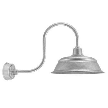 17" Bomber LED, 975-Galvanized, G32 Gooseneck Arm