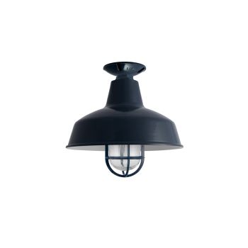 12" Avalon Nautical LED, 705-Navy, CGG-Standard Cast Guard, RIB-Ribbed Glass