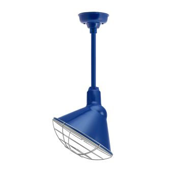 14" Fire Chief LED, 700-Royal Blue, Wire Cage, 975-Galvanized
