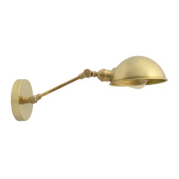 Parabolic Wall Sconce, 997-Natural Raw Brass, Extended Arm