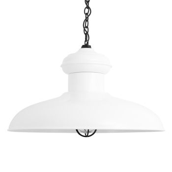 30" Chestnut Nautical LED, 200-White, CGG-Standard Cast Guard, 100-Black, RIB-Ribbed Glass, Mounting in 100-Black, CSB-Black Cloth Cord