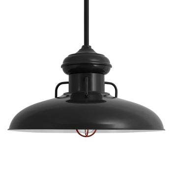 30" Laramie Nautical LED, 100-Black, CGG-Standard Cast Guard, 400-Barn Red, CLR-Clear Glass
