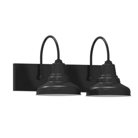 10" Union Vanity Light, 100-Black