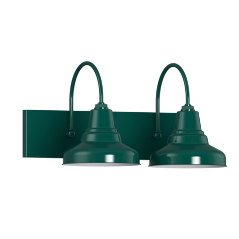 10" Union Vanity Light, 300-Dark Green