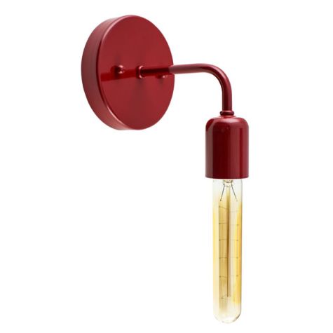 Downtown Minimalist Sconce, 400-Barn Red, Hairpin 30w Edison-Style Bulb