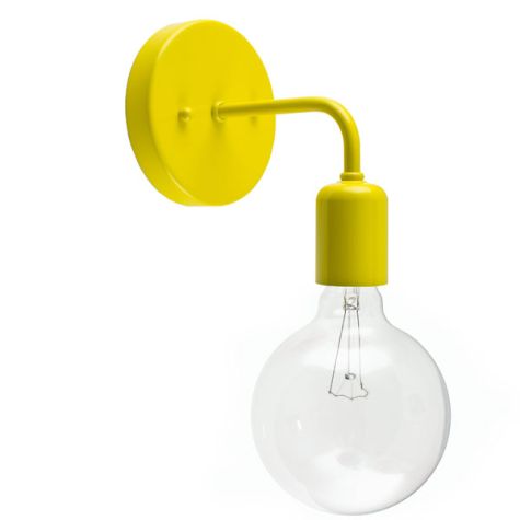 Downtown Minimalist Sconce, 500-Buttery Yellow, G30 40w Edison-Style Bulb