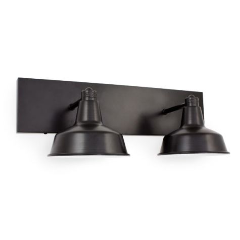 Austin Double Straight Arm Vanity Light, 100-Black