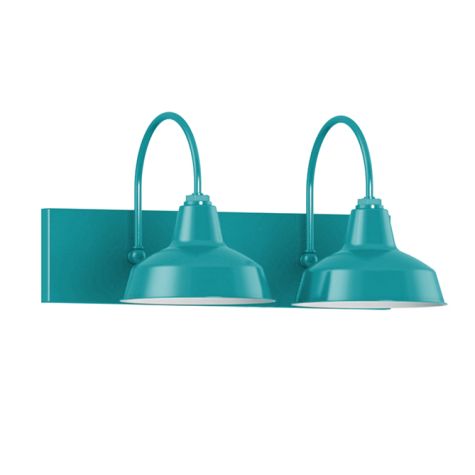 10" Austin 2-Light Vanity Sconce, 390-Teal