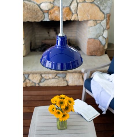 14" Dino, 710-Cobalt Blue, Galvanized Stem