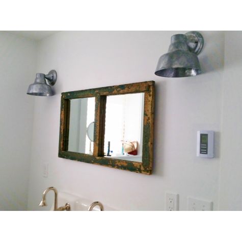 (2) 8" Bowie Wall Sconces, 975-Galvanized | Photo Courtesy of Homeowner