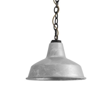 10" Avalon, 975-Galvanized, Mounting in 100-Black, CSBG-Black & Gold Cloth Cord