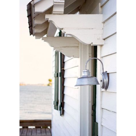 8" Esso Wall Sconce, 975-Galvanized