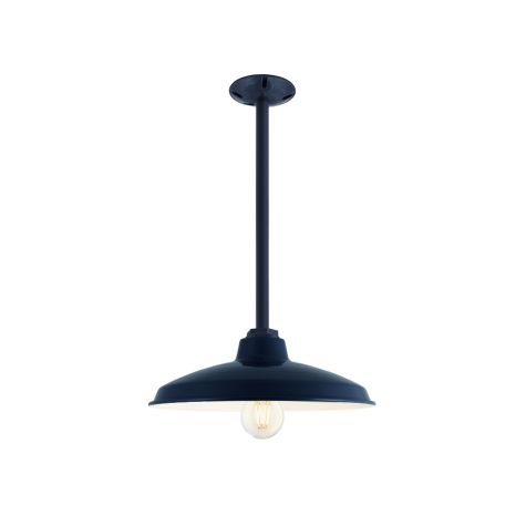 14" Marathon, 705-Navy, Shown with LED Edison A19 Bulb