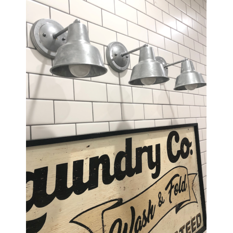 (3) Barn Light Mini Artesia Sconces, 975-Galvanized Finish, G33 Mini Straight Gooseneck Arms | Photo Courtesy of Sasha from Small Town Farmhouse (www.smalltownfarmhouse.com)
