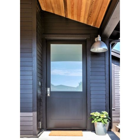 16" Wilcox Vented Gooseneck Light, 975-Galvanized, Circle Vents, G16 Gooseneck Arm | Photo Courtesy of Modern Cottage (www.moderncottage.com)