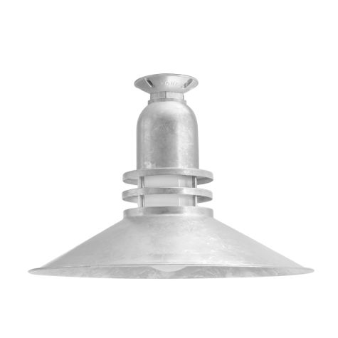 16" Cherokee LED, 975-Galvanized, FST-Frosted Glass