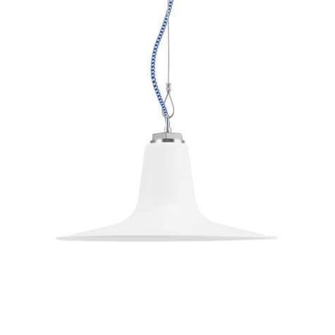 14" Sterling Studio Light, 200-White, CSUW-Blue & White Cloth Cord