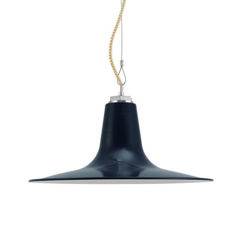 16" Sterling Studio Light, 705-Navy, CSGW-Gold & White Cloth Cord