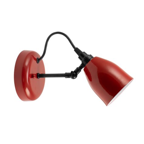 Lovell Wall Sconce, 400-Barn Red, Black Arm, SBK-Standard Black Cord