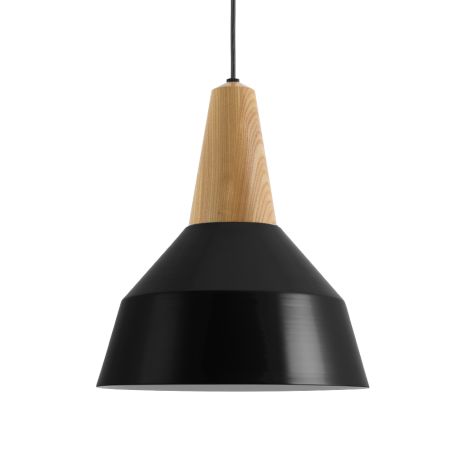 14" Brunson LED, 100-Black, Ash Wood, SBK-Standard Black Cord