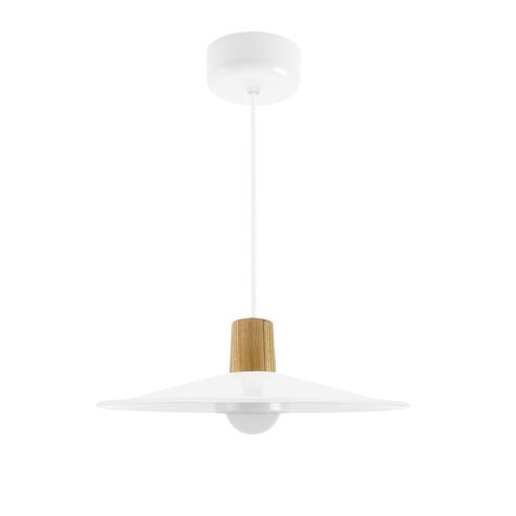 15" Conoco LED, 200-White, Maple Wood, CSW-White Cloth Cord, Dome Lens