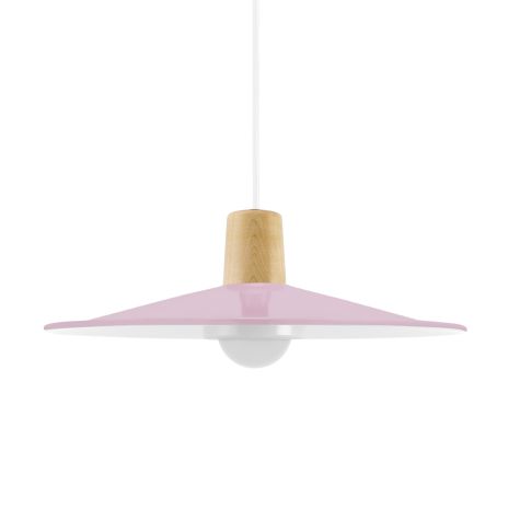 15" Conoco LED, 790-Lavender, Ash Wood, CSW-White Cloth Cord, Dome Lens