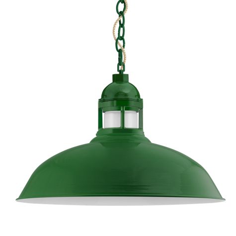 20" Outback, 307-Emerald Green, FST-Frosted Glass, CSGW-Gold & White Cloth Cord