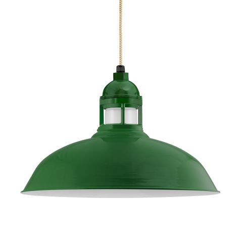20" Outback, 307-Emerald Green, FST-Frosted Glass, CSGW-Gold & White Cloth Cord