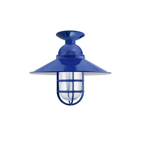 14" Syracuse LED, 700-Royal Blue, CGG-Standard Cast Guard, RIB-Ribbed Glass
