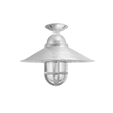 16" Syracuse, 975-Galvanized, TGG-Heavy Duty Cast Guard, RIB-Ribbed Glass