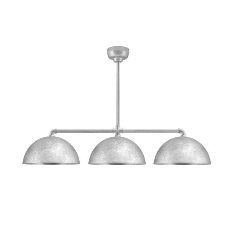 Loma 3-Light LED Chandelier, 16" Shades, 975-Galvanized