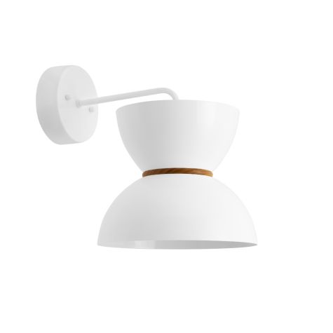 Duo LED Sconce, 200-White, Ash Wood Ring