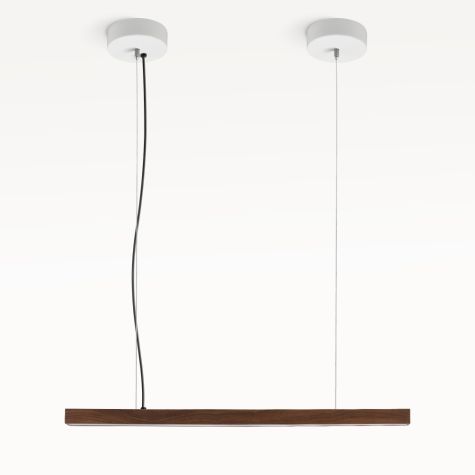 35" Suora, Walnut Wood, Dual Canopy, 206-Matte White