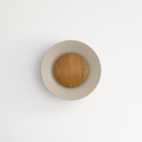 12" Carver LED Wood Diffuser Light, 607-Taupe, Oak Wood Diffuser
