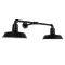 The Original™ Dual Arm Sign Light, 14" Shades, 100-Black, 12" Arm Projection